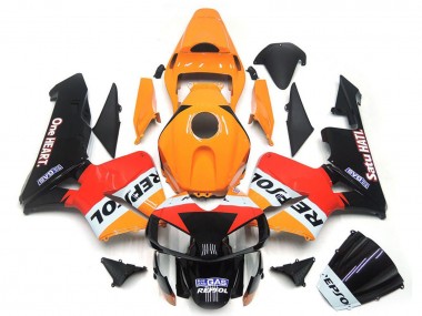 Comprare Carene Moto Honda CBR600RR 2003-2004 - Arancia Bianco Rosso Nero Lucido One Heart Repsol