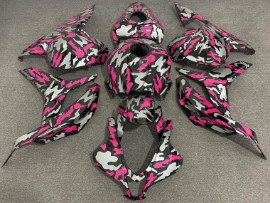 Comprare Carene Moto Honda CBR600RR 2009-2012 - Rosa Argento Camouflage