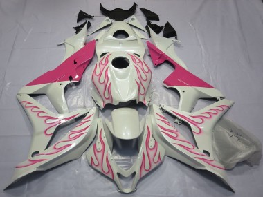 Comprare Carene Moto Honda CBR600RR 2007-2008 - Bianco Rosa Fiamma