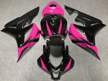 Comprare Carene Moto Honda CBR600RR 2007-2008 - Rosa Nero Lucido Nero Opaco