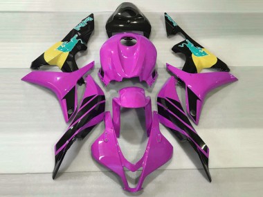 Comprare Carene Moto Honda CBR600RR 2007-2008 - Rosa Giallo Nero Lucido Blu Bull
