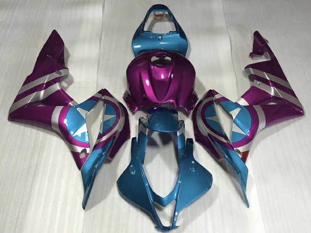 Comprare Carene Moto Honda CBR600RR 2007-2008 - Viola Azzurro Chiaro Captain America