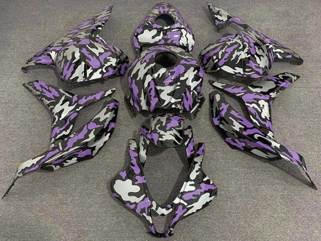Comprare Carene Moto Honda CBR600RR 2009-2012 - Viola Argento Camouflage