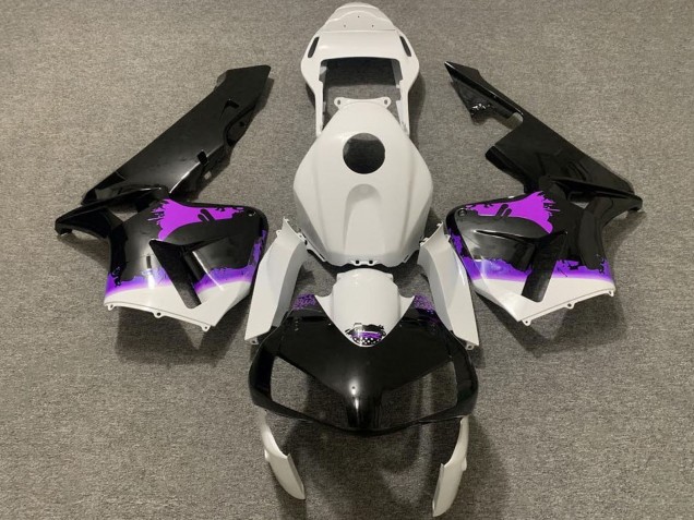 Comprare Carene Moto Honda CBR600RR 2003-2004 - Bianco Viola Nero Lucido Splatter