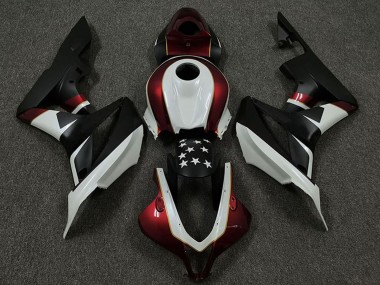 Comprare Carene Moto Honda CBR600RR 2009-2012 - Bianco Rosso Nero Opaco Stella