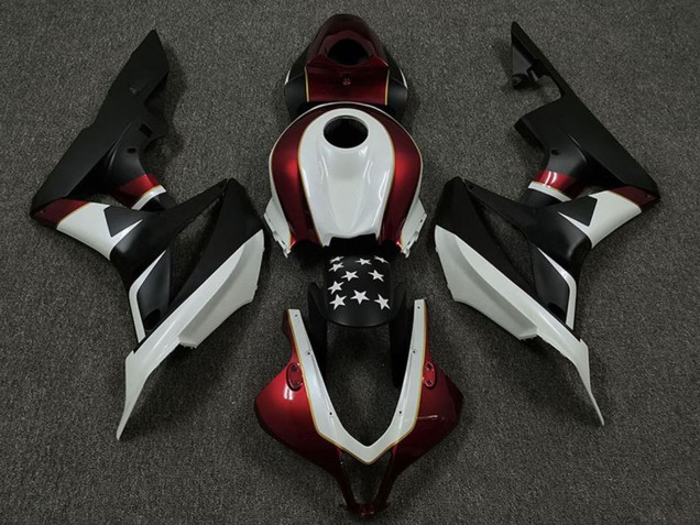Comprare Carene Moto Honda CBR600RR 2009-2012 - Bianco Rosso Nero Opaco Stella