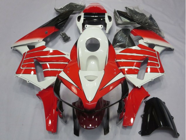 Comprare Carene Moto Honda CBR600RR 2005-2006 - Bianco Rosso Nero Large Banda
