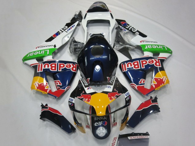 Comprare Carene Moto Honda CBR600RR 2003-2004 - Bianco Blu Giallo Verde Red Bull Design
