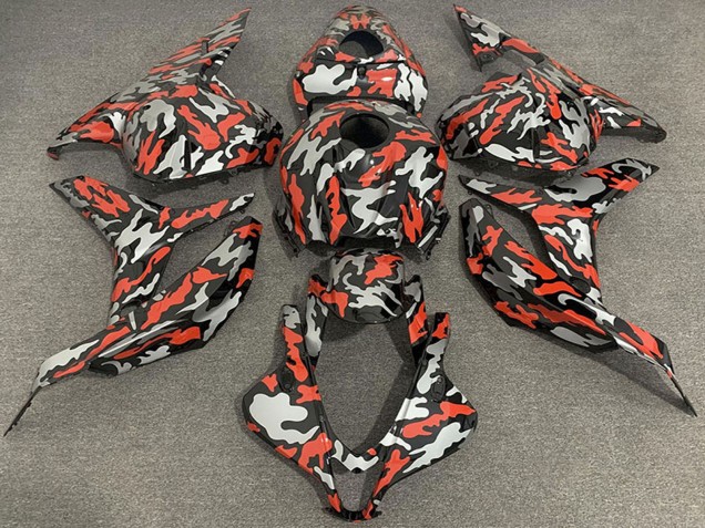 Comprare Carene Moto Honda CBR600RR 2009-2012 - Rosso Grigio Camouflage