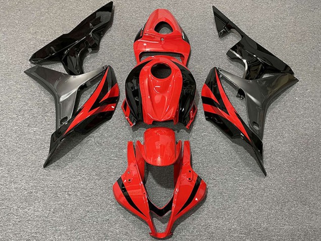 Comprare Carene Moto Honda CBR600RR 2007-2008 - Grigio Rosso Nero Lucido OEM Stile