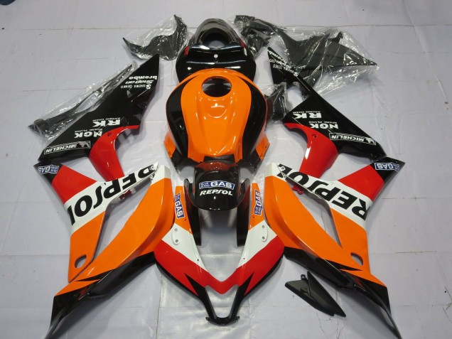 Comprare Carena Moto Honda CBR600RR 2007-2008 - Arancia Bianco Rosso Nero Lucido Repsol