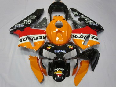 Comprare Carena Moto Completo Honda CBR600RR 2003-2004 - Arancia Bianco Rosso Nero Lucido Repsol
