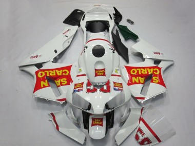 Comprare Carene Moto Honda CBR600RR 2003-2004 - Bianco Rosso Giallo San Carlo 58