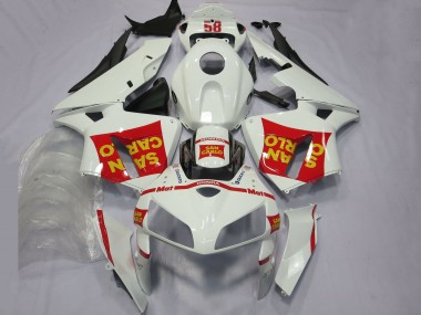 Comprare Carene Moto Honda CBR600RR 2005-2006 - Bianco Rosso Giallo San Carlo 58