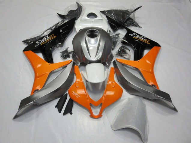 Comprare Carene Moto Honda CBR600RR 2007-2008 - Argento Arancia Nero Lucido