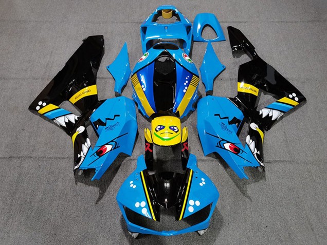 Comprare Carene Moto Honda CBR600RR 2013-2023 - Blu Giallo Nero Lucido Squalo
