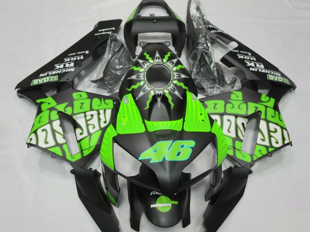 Comprare Carene Moto Honda CBR600RR 2003-2004 - Verde Nero Lucido Rossi Repsol