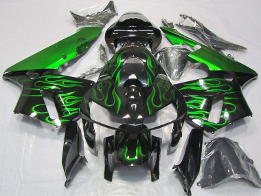 Comprare Carene Moto Honda CBR600RR 2005-2006 - Nero Lucido Vibrant Verde Fiamma
