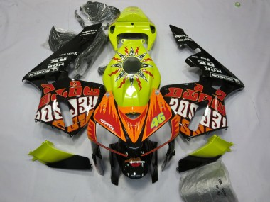 Comprare Carene Moto Honda CBR600RR 2005-2006 - Giallo Vibrante Nero Rossi