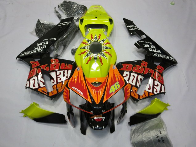 Comprare Carene Moto Honda CBR600RR 2005-2006 - Giallo Vibrante Nero Rossi