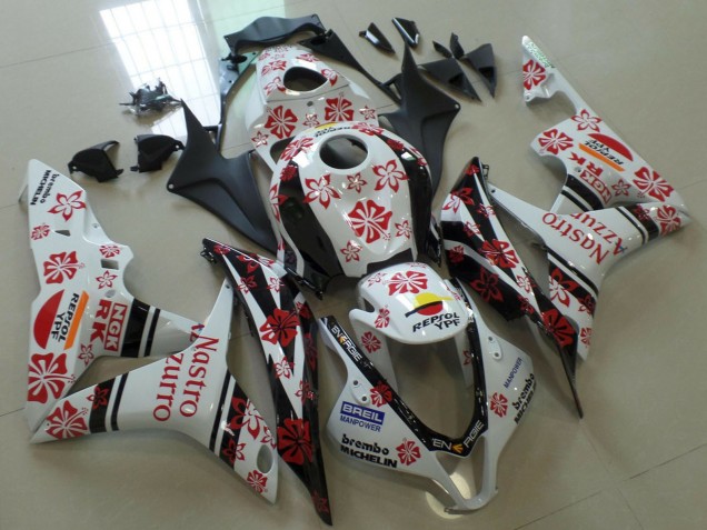 Comprare Carene Moto Honda CBR600RR 2007-2008 - Bianco Rosso Nero Nastro Azzurro