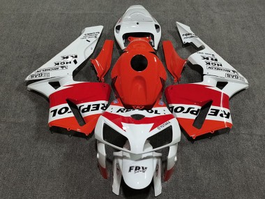 Comprare Carene Moto Honda CBR600RR 2005-2006 - Arancia Bianco Rosso Nero Lucido Repsol Stile