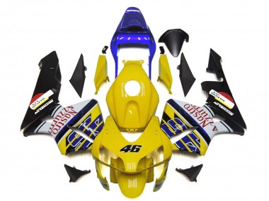 Comprare Carene Moto Honda CBR600RR 2003-2004 - Giallo Blu Bianco Nero Lucido Nastro Azzurro 46