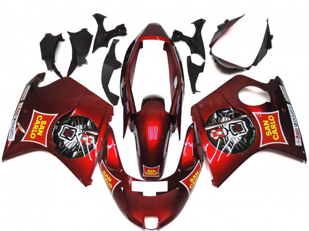 Comprare Carene Moto Honda CBR1100XX Blackbird 1996-2007 - Rosso Giallo San Carlo