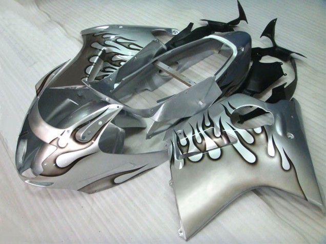 Comprare Carene Moto Honda CBR1100XX Blackbird 1996-2007 - Argento Nero Fiamma