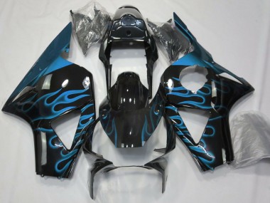 Comprare Carene Moto Honda CBR954RR 2002-2003 - Nero Lucido Azzurro Chiaro Fiamma