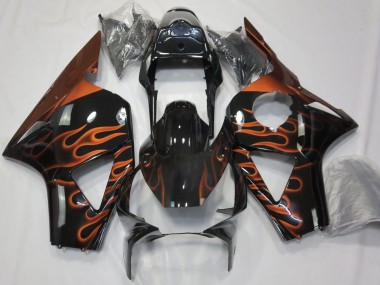 Comprare Carene Moto Honda CBR954RR 2002-2003 - Nero Lucido Arancia Fiamma