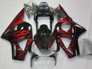 Comprare Carene Moto Honda CBR954RR 2002-2003 - Nero Lucido Rosso Fiamma