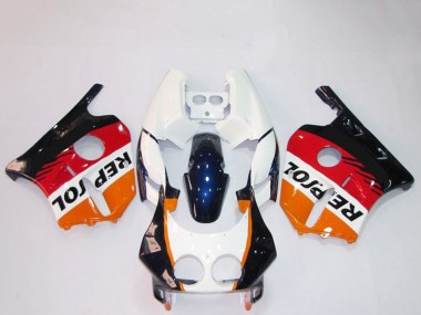 Comprare Carene Moto Honda CBR250RR 1990-1998 - Arancia Bianco Rosso Nero Lucido Repsol