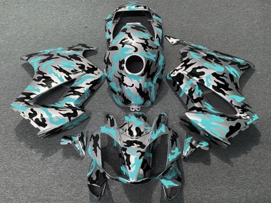 Comprare Carene Moto Honda VFR 800 2002-2013 - Verde Acqua Camouflage