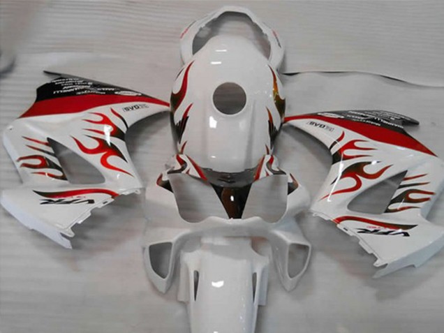 Comprare Carene Moto Honda VFR 800 2002-2013 - Bianco Rosso Fiamma