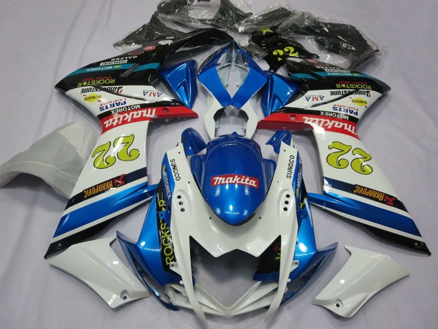 Comprare Carene Moto Suzuki GSXR 1000 2007-2008 - Bianco Blu Rosso Nero Motul 22