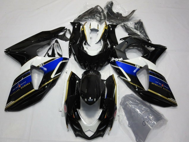 Comprare Carene Moto Suzuki GSXR 1000 2009-2016 - Blu Bianco Oro Nero