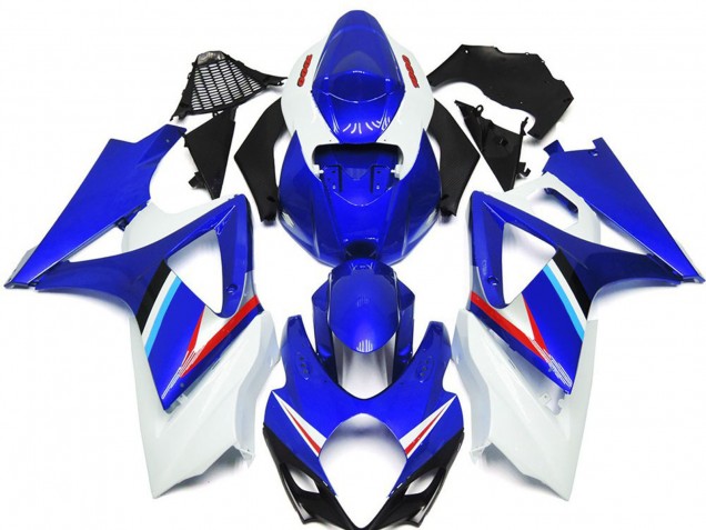 Comprare Carene Moto Suzuki GSXR 1000 2007-2008 - Blu Bianco Rosso Nero