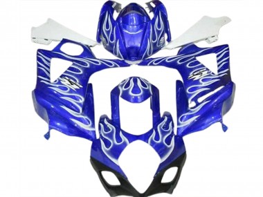 Comprare Carene Moto Suzuki GSXR 1000 2007-2008 - Blu Bianco Fiamma