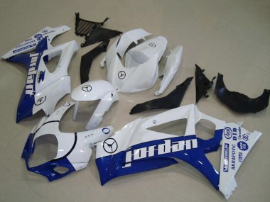Comprare Carene Moto Suzuki GSXR 1000 2007-2008 - Bianco Blu Jordan