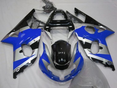 Comprare Carene Moto Suzuki GSXR 1000 2000-2002 - Blu Argento Nero OEM Stile