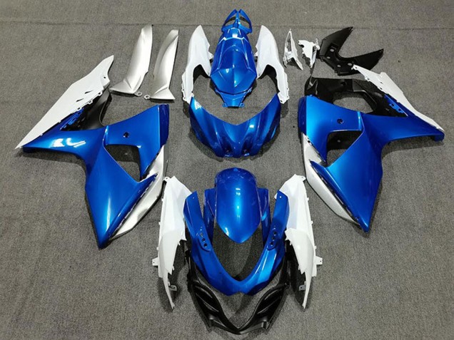 Comprare Carene Moto Suzuki GSXR 1000 2009-2016 - Blu Bianco Argento Nero