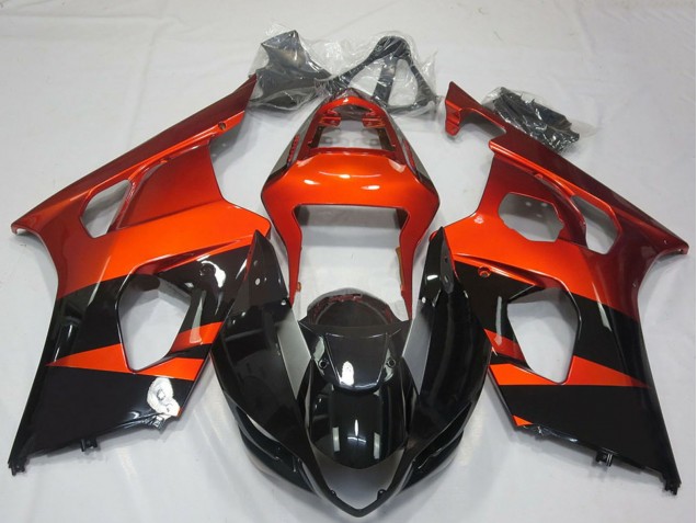 Comprare Carene Moto Suzuki GSXR 1000 2003-2004 - Burnt Arancia Nero Lucido