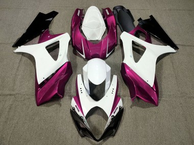 Comprare Carene Moto Suzuki GSXR 1000 2007-2008 - Bianco Rosa Nero