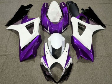 Comprare Carene Moto Suzuki GSXR 1000 2007-2008 - Bianco Viola Nero