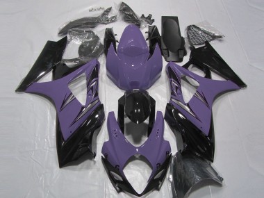 Comprare Carene Moto Suzuki GSXR 1000 2007-2008 - Viola Scuro Nero Lucido