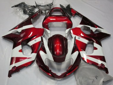 Comprare Carene Moto Suzuki GSXR 1000 2000-2002 - Bianco Rosso