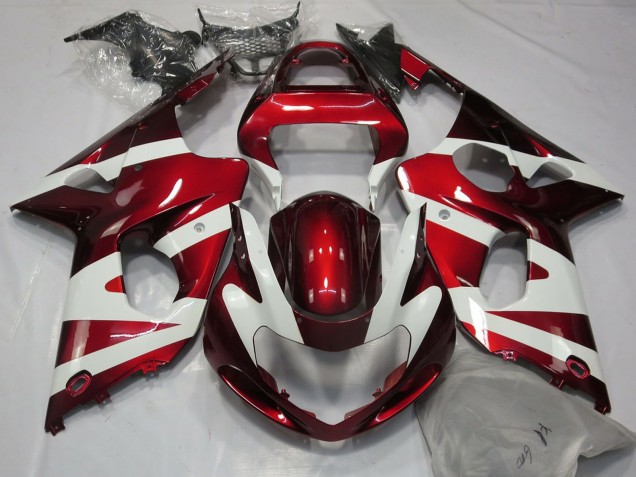 Comprare Carene Moto Suzuki GSXR 1000 2000-2002 - Bianco Rosso