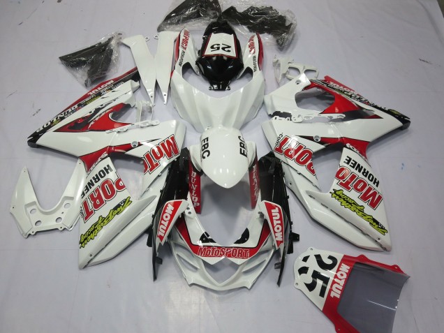 Comprare Carene Moto Suzuki GSXR 1000 2009-2016 - Bianco Rosso Dunlop 52