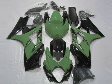 Comprare Carene Moto Suzuki GSXR 1000 2007-2008 - Verde Foresta Nero Lucido